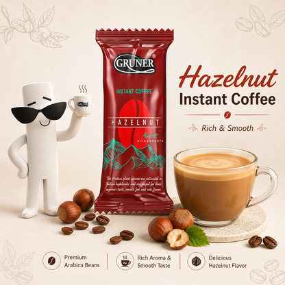 Hazelnut Instant Coffee Powder 3.5gm sachets (Pack of 50 sachets)