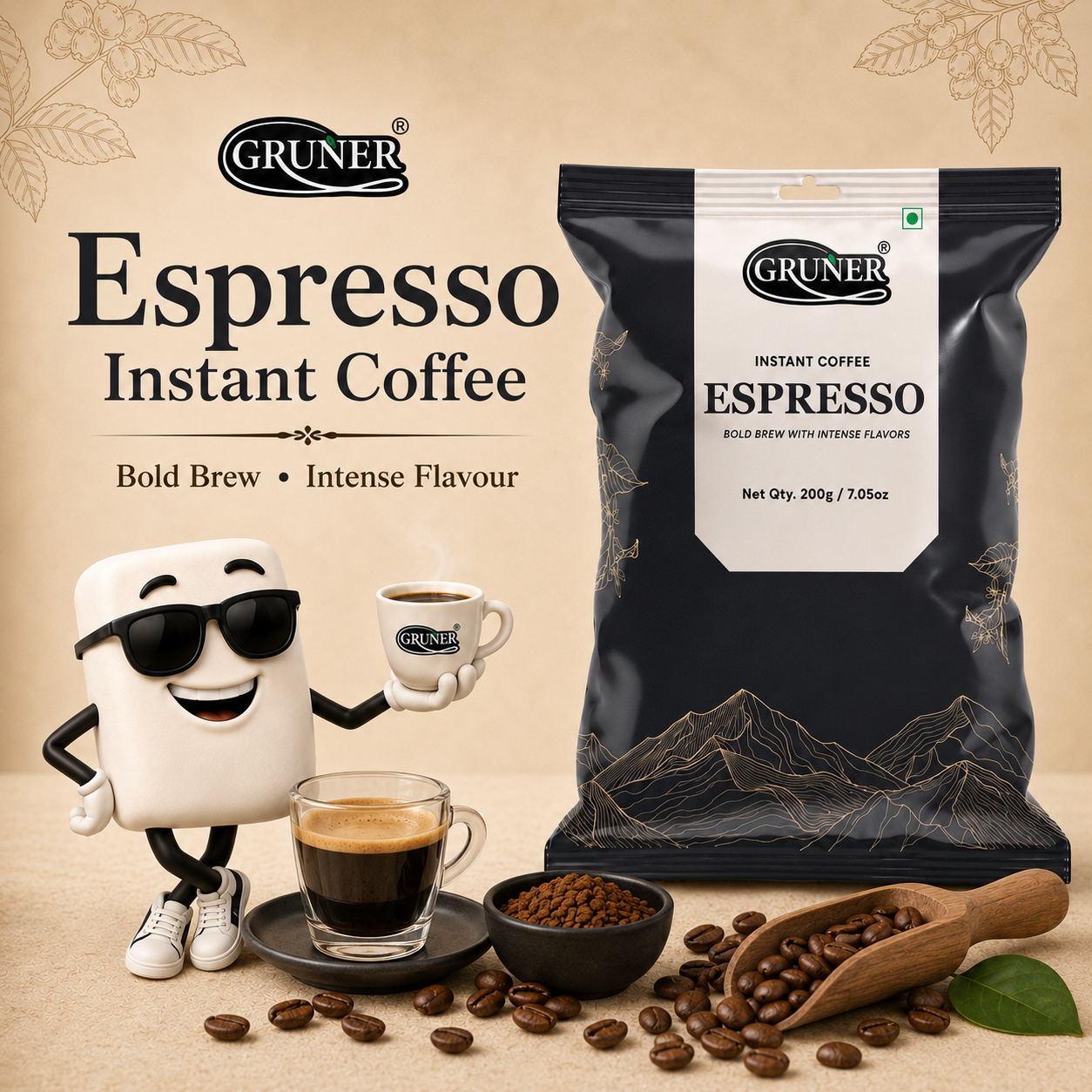 Espresso Instant Coffee Powder (200g)