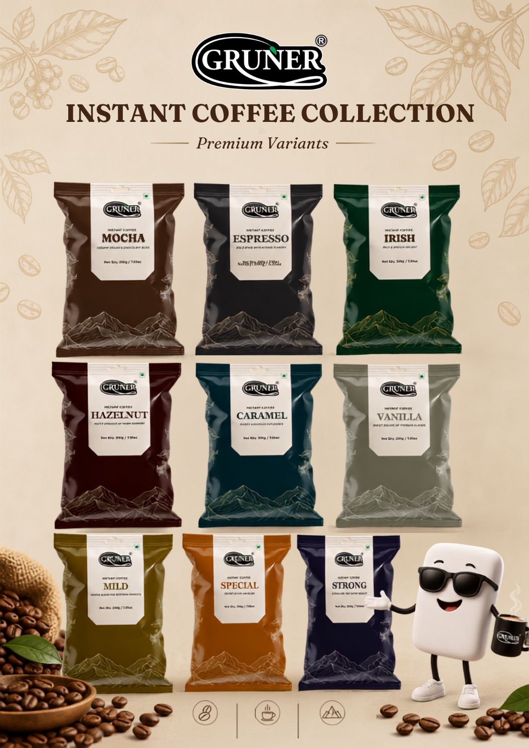 Hazelnut Instant Coffee Powder (200g)