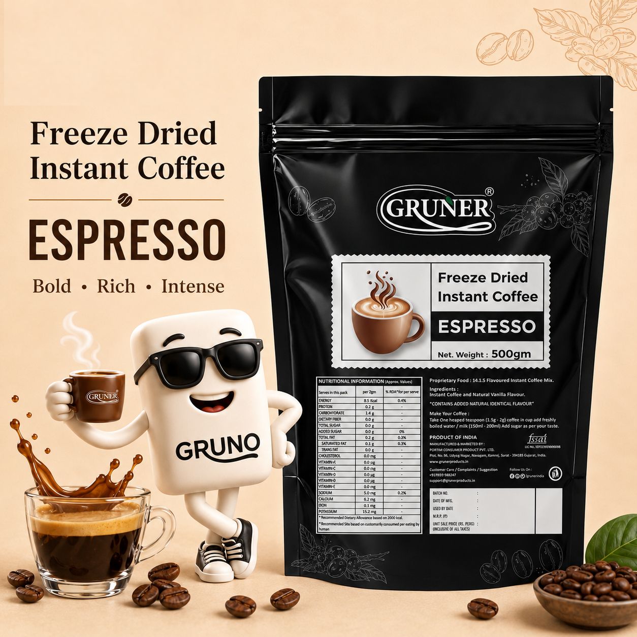 Freeze dried Instant Coffee Espresso (500g)